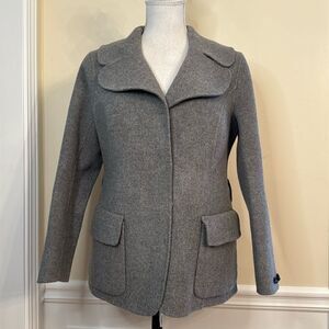 Tweeds Gray Wool Blend Peacoat Jacket